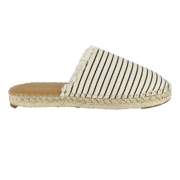 SPLENDID Jaycee Slip On Espadrille Cream Striped Mule Size 8 NWT - Picture 1 of 11